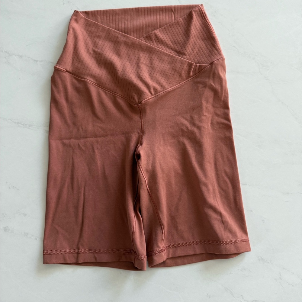 Aerie Crossover Biker Shorts Rust